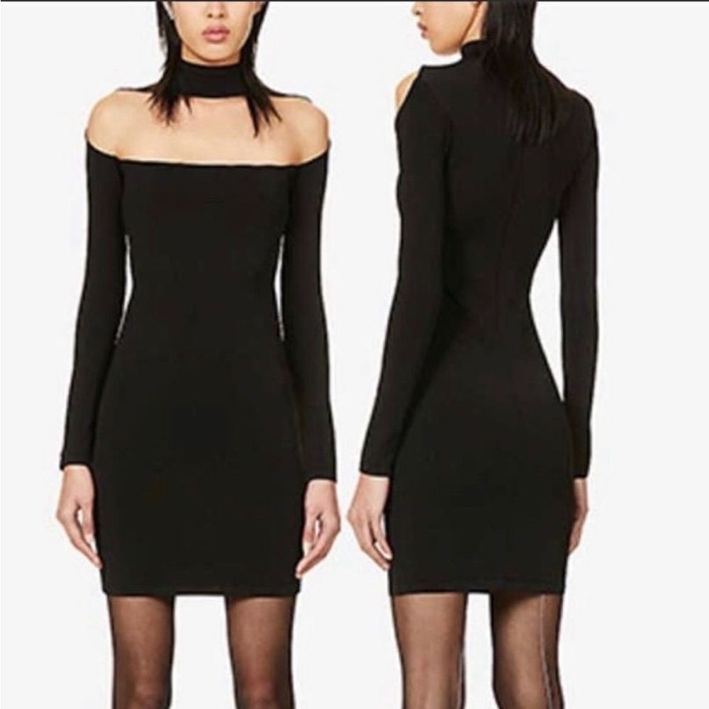 Mugler Mesh Panel Bodycon Dress - Picture 2 of 10